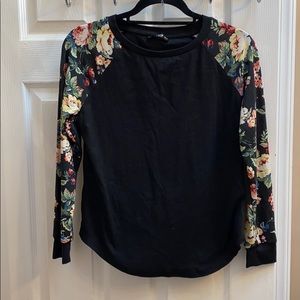 Black Flower Top